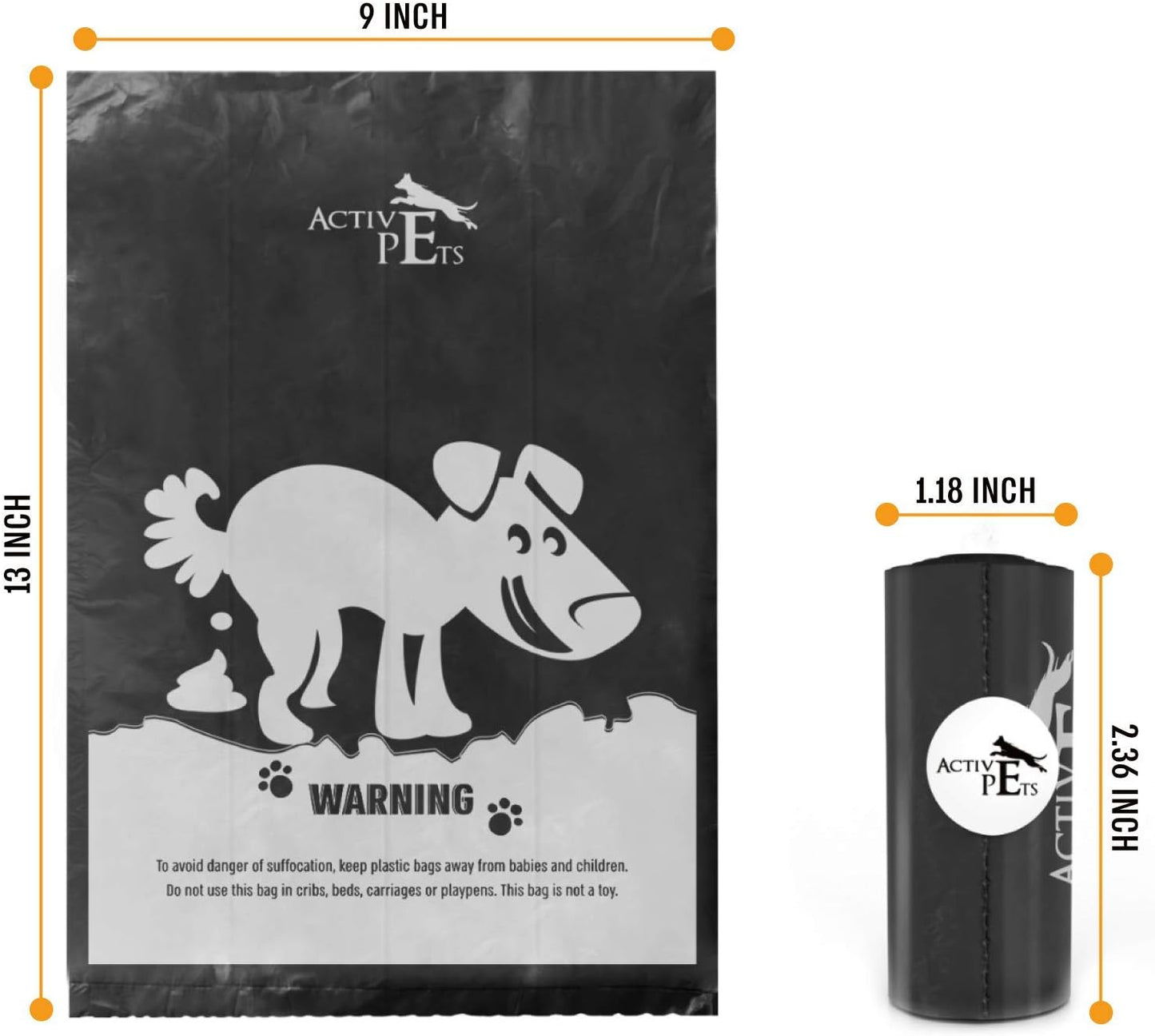 Dog Poop Bag, Extra Thick Dog Waste Bags, Leak-Proof Dog Bags for Poop, Easy-Tear Dog Poop Bags, Strong Doggy Poop Bags, Lavender-Scented Dog Waste Bags Eco-Friendly Doggie Bags for Poop